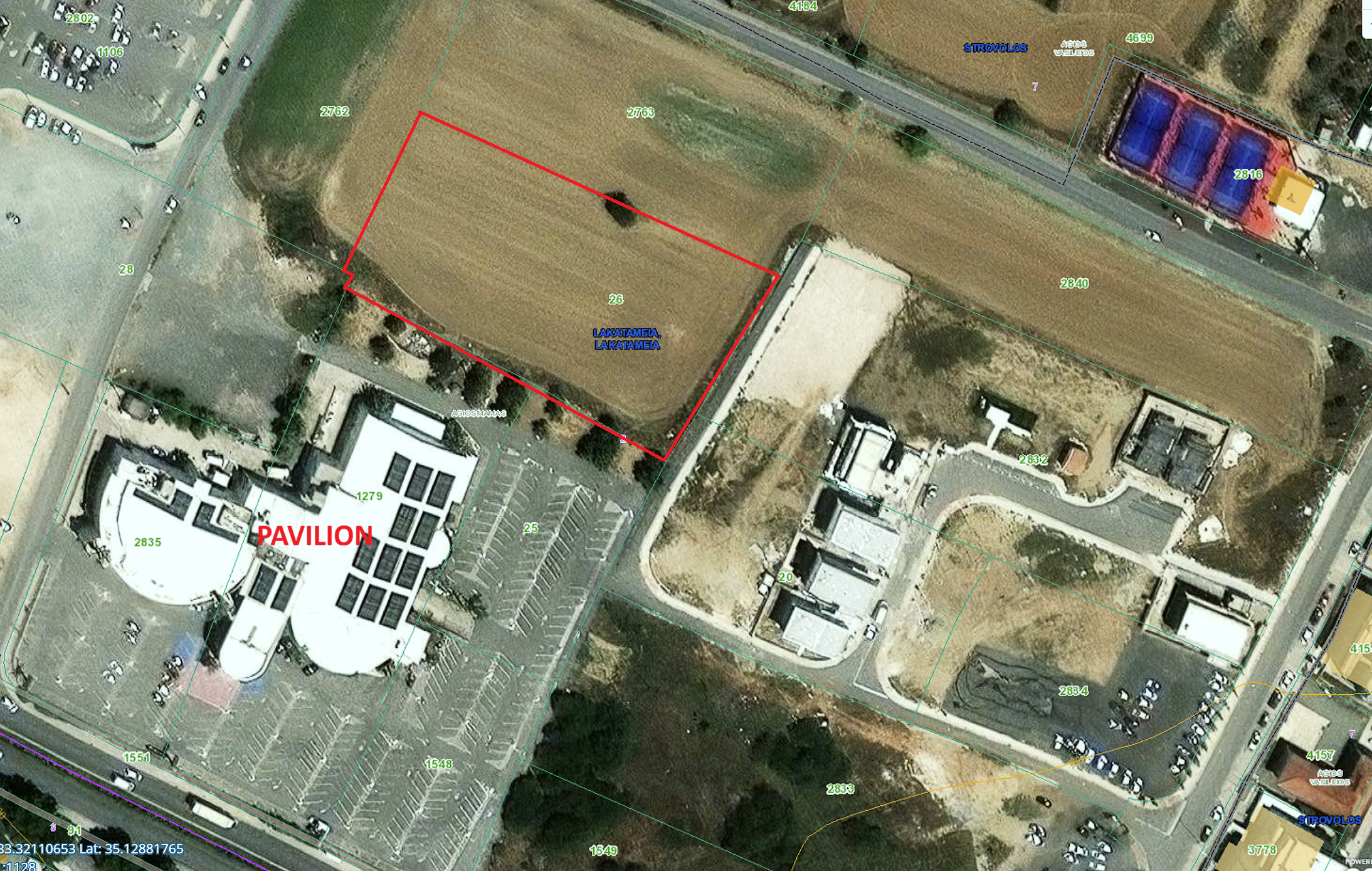 5222 sqm development land near Pavilion Hall, Nicosia